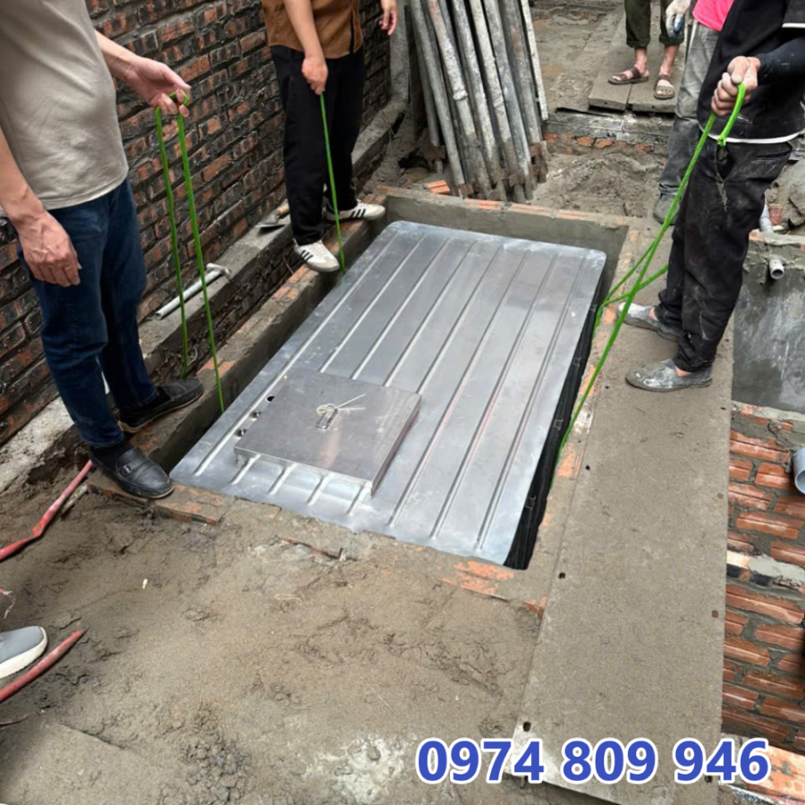 Lắp đặt bể nước ngầm inox 1500l