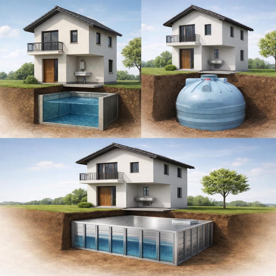 Hình ảnh các loại bể nước ngầm phổ biến