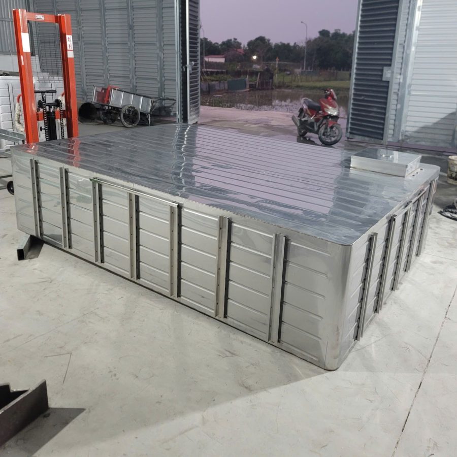 báo giá bể nước ngầm inox 5000L tại xưởng