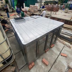 Bàn giao bể nước ngầm inox 4500l tại công trình