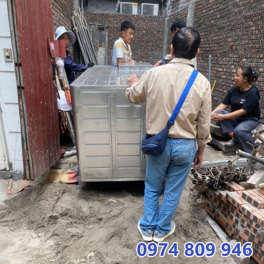 ảnh bàn giao bể ngầm tại công trình