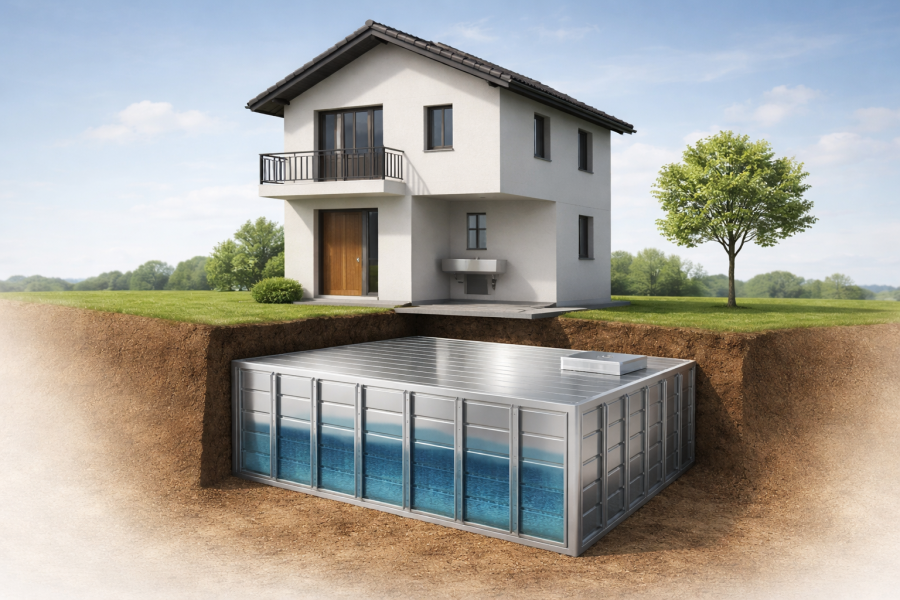 ảnh minh họa bể nước ngầm inox