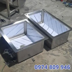 Hố chậu inox 700x500x300 mm gia công tại xưởng inox tiến đạt